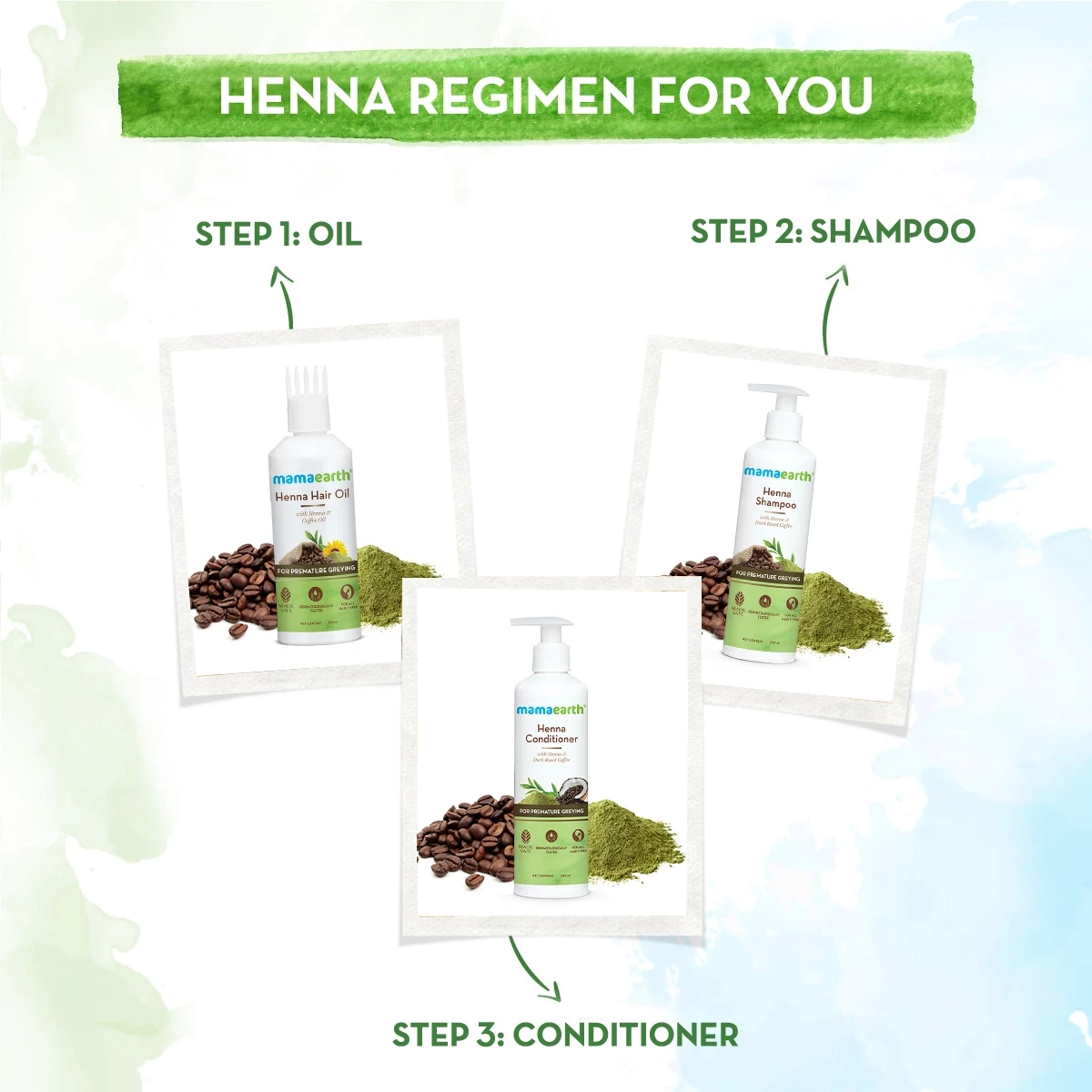 Henna Hair Oil with Henna & Coffee Oil for Premature Graying, 150 ml-6.webp